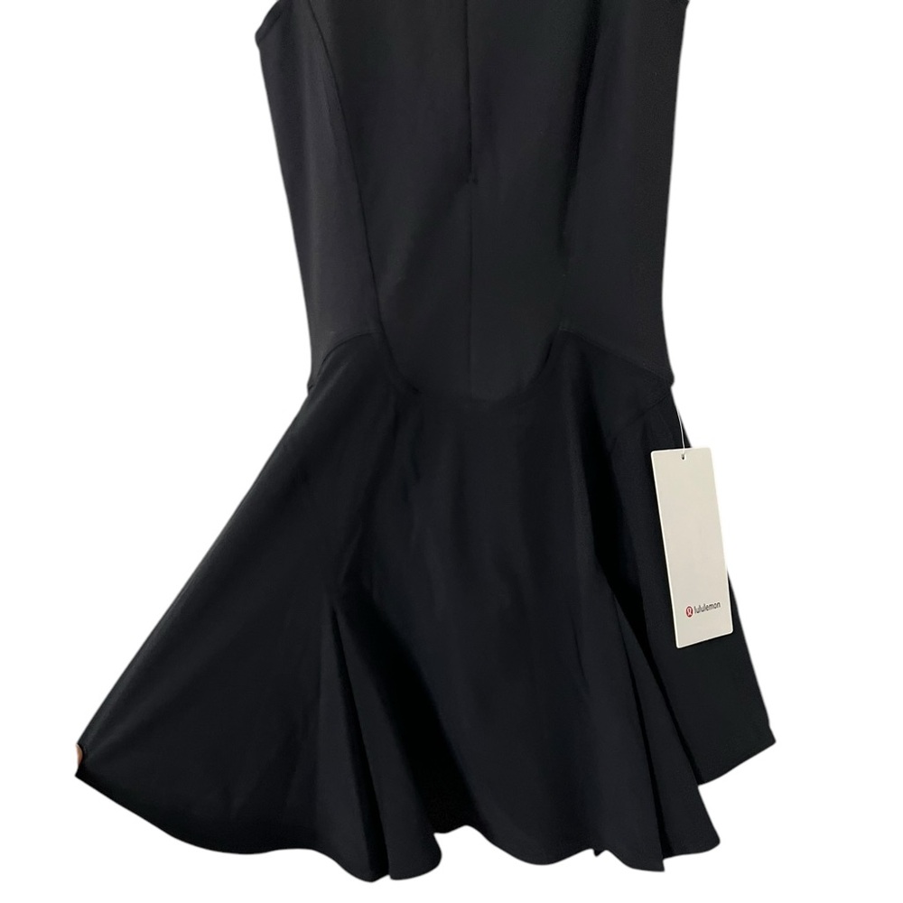 NWT LULULEMON Court Crush Short Lined Black Tennis Dress - Picture 2 of 8